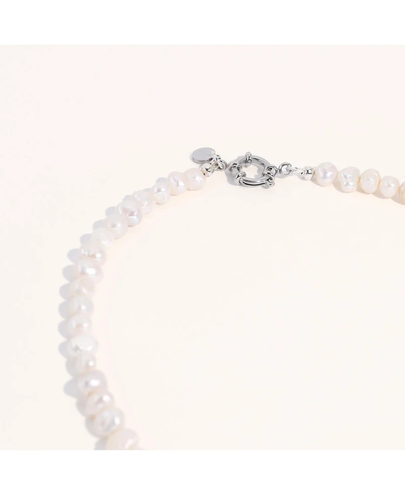 18K Gold Plated Freshwater Pearls -Jackie Necklace & Jackie Earrings Set For Women