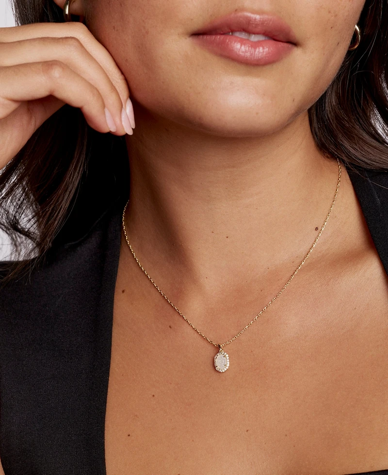 Kendra Scott Daphne Crystal Frame Short Pendant Necklace