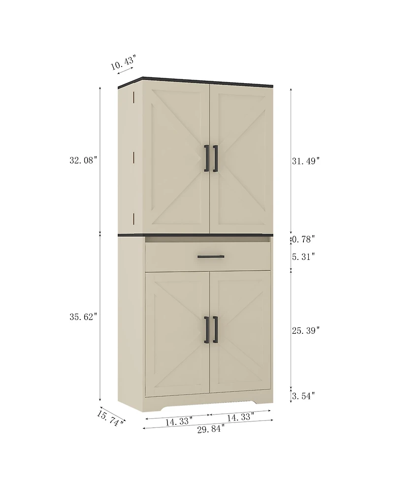 sumyeg Modern Wooden Cabinet with Sturdy Frame, Led Lighting, and Drawer for Living Room, Bedroom, Entryway, Office