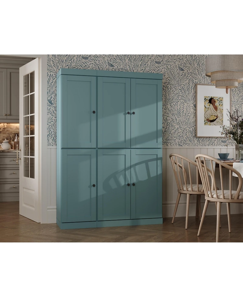 Palace Imports 100% Solid Wood 48.5" Pantry Cabinet with Shaker Doors, 2-Drawers & Adjustable Shelves