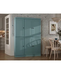 Palace Imports 100% Solid Wood 48.5" Pantry Cabinet with Shaker Doors, 2-Drawers & Adjustable Shelves
