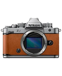 Nikon Z f Mirrorless Camera, Silver/Cognac Brown