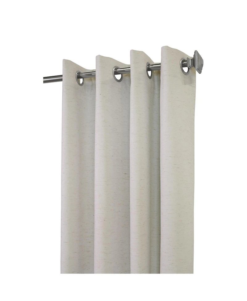 Thermaplus Ventura Blackout Uv Protection Grommet Curtain Panel Pair for Windows Each 52" x 95" Natural