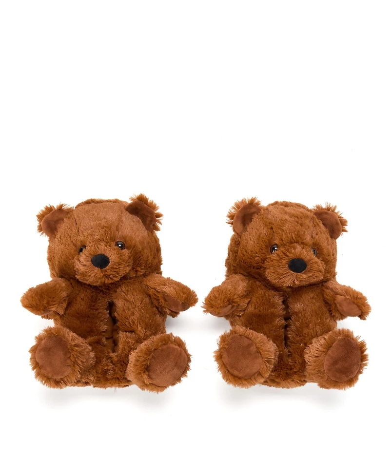 Dearfoams Cozyfoams Women's Overstuffed Bear Closed Back Slipper