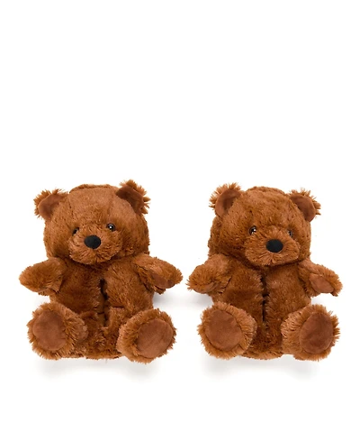 Dearfoams Cozyfoams Women's Overstuffed Bear Closed Back Slipper