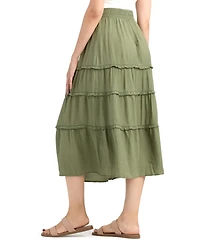 Bcx Junior's Resort Crinkle Midi Skirt