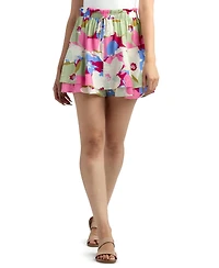 Bcx Junior's Resort Print Crinkle Mini Skort