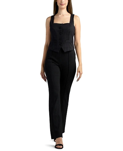 Bcx Junior's Pinstripe Flare-Leg Pants