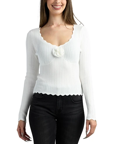 Bcx Junior's Sweetheart Pull-On Sweater