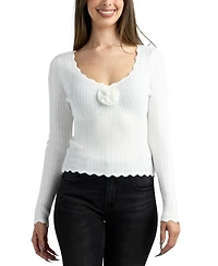 Bcx Junior's Sweetheart Pull-On Sweater