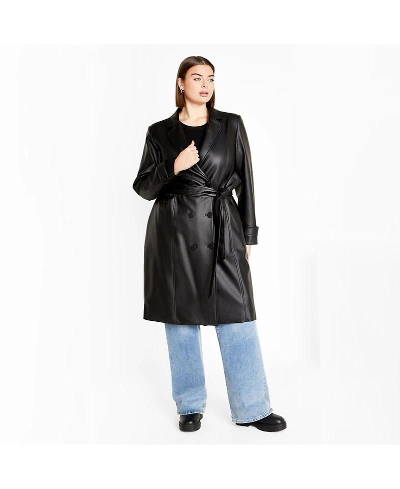 City Chic Plus Phylis Trench Coat
