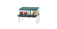 Aostirmotor 13 in. 4-Hole Chicken Nest With Legs And Cover to Protect Eggs in Green
