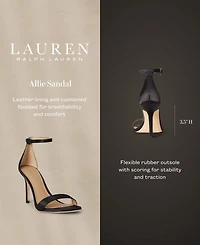 Lauren Ralph Women's Allie Pave-Buckle Satin Sandals