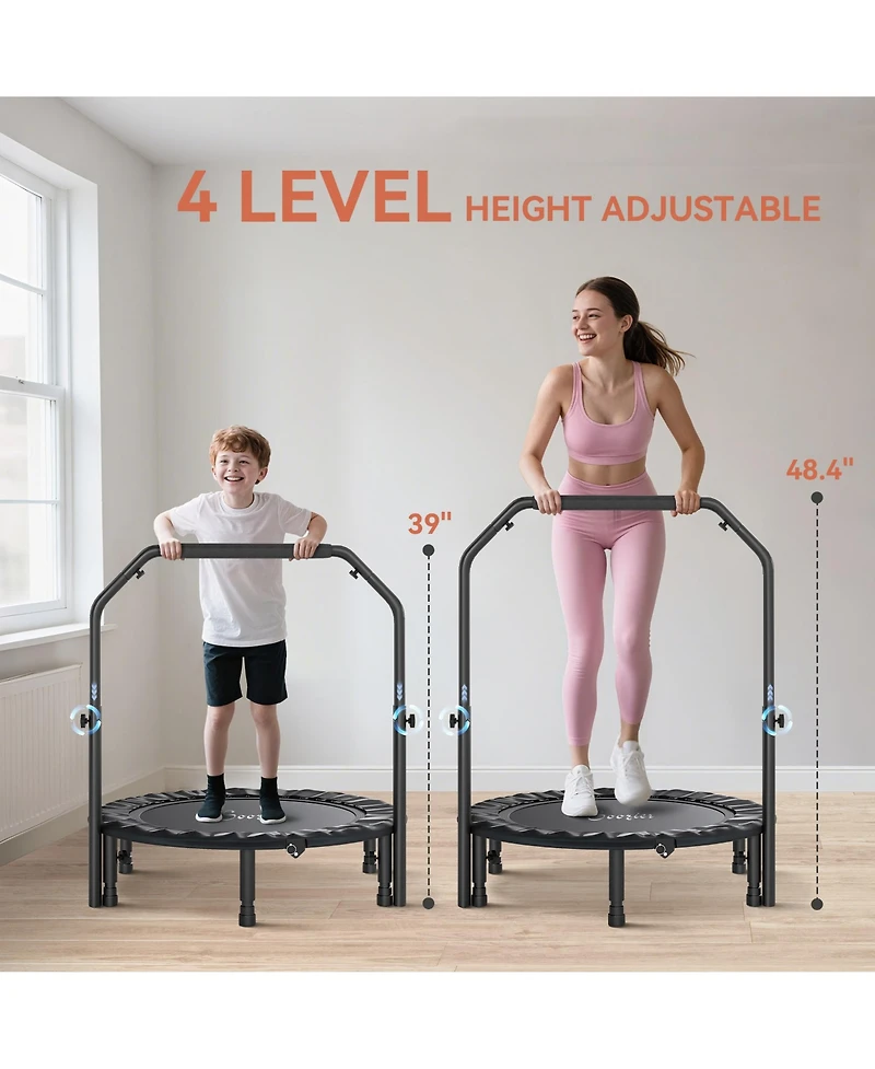 Soozier 40" Foldable Mini Trampoline, Rebounder Trampoline,
