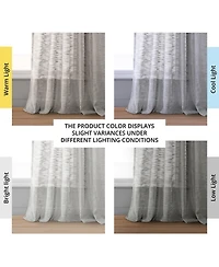 Half Price Drapes Faux Linen Sheer Curtain Pair (2 Panels