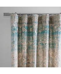 Half Price Drapes River Abstract Textured Printed Cotton Curtain