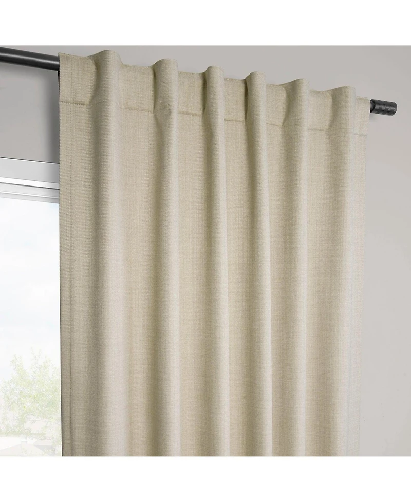 Half Price Drapes Vienna Basic Linen Blackout Curtain Pair (2 Panels