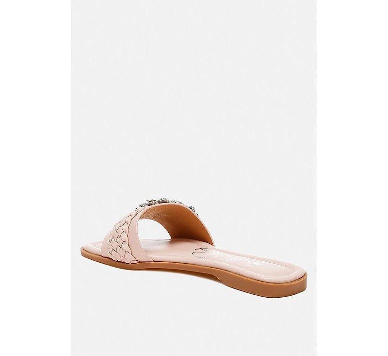 London Rag Womens Hazbin Diamante Flat