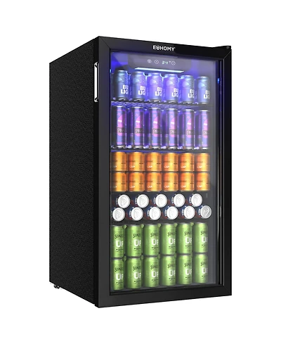 Euhomy 17.5" Single Zone 126 Cans 3.2 Cu.Ft. Beverage Cooler