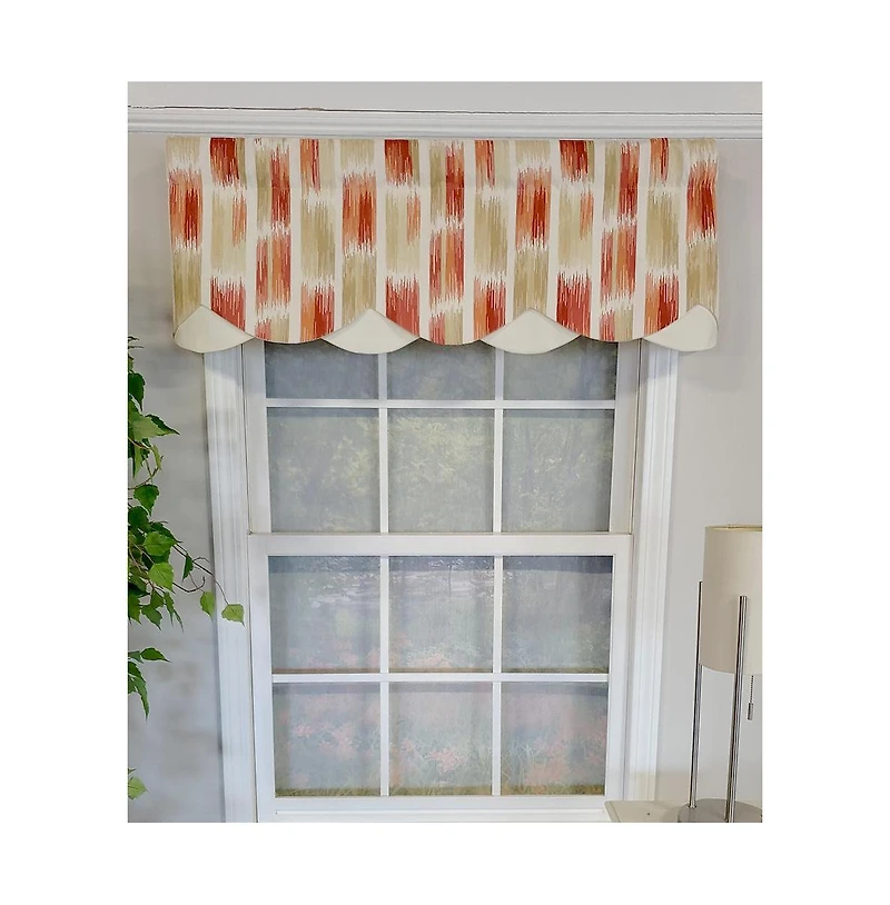 Rlf Home Brushed Petticoat 3" Rod Pocket Lining Luxurious and Elegant Window Treatment Valance 50" x 15" Driftwood