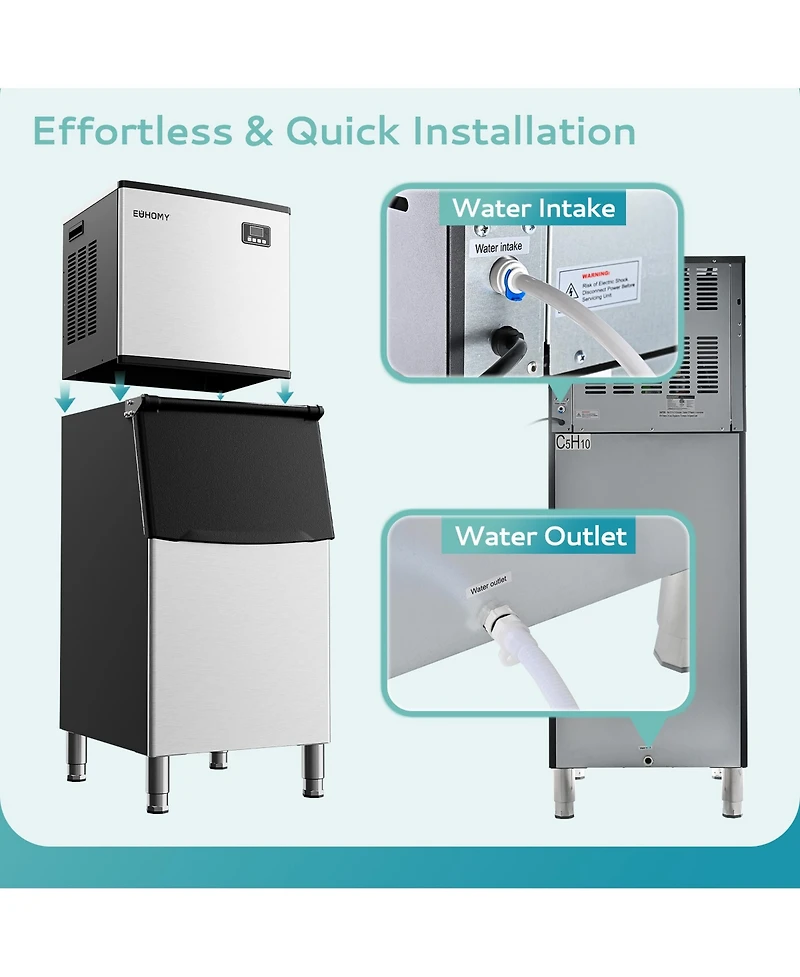 Euhomy Commercial Ice Maker Machine