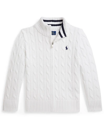 Polo Ralph Lauren Boys 2T-6 Cable-Knit Full-Zip Sweater