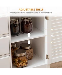 Homcom Sideboard Modern Buffet Cabinet with Adjustable Shelves,