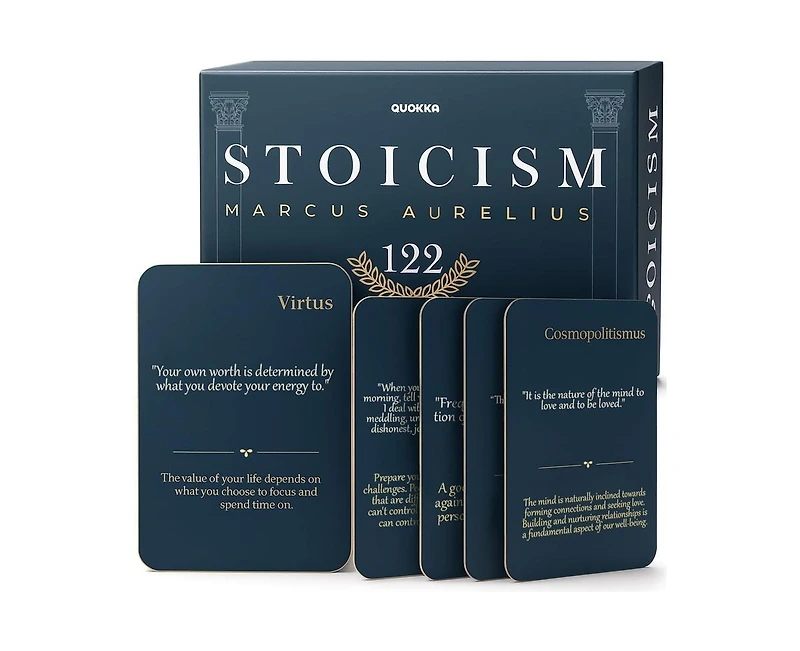 Quokka Stoicism Cards Marcus Aurelius - 122 Daily Quotes & Exercises