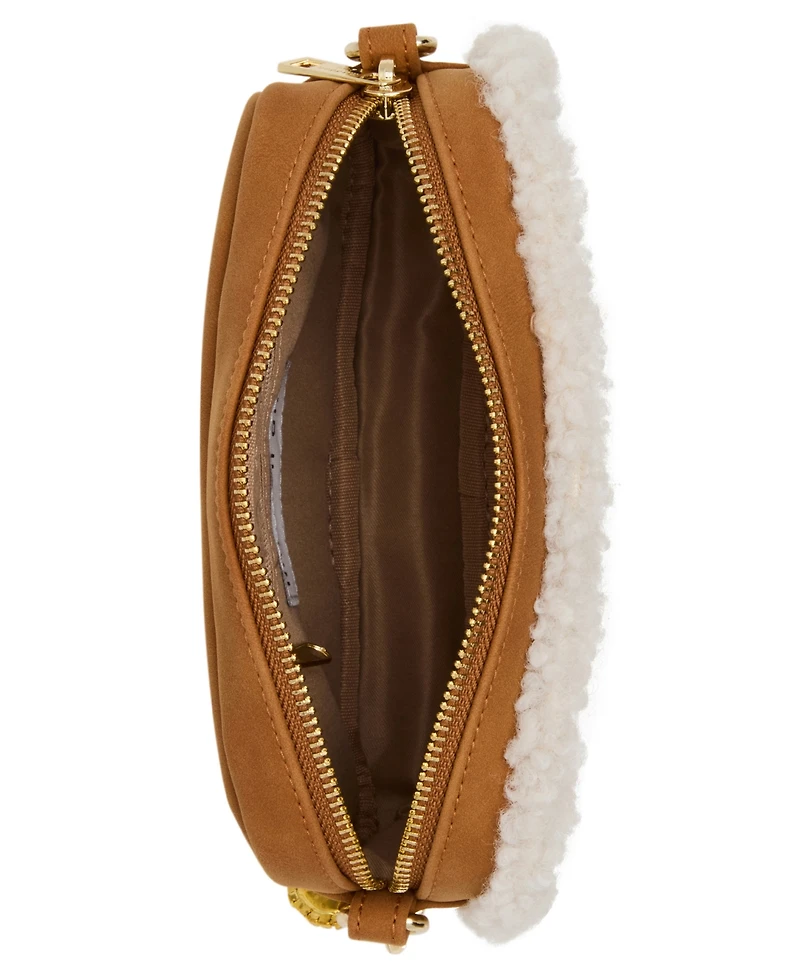 Madden Girl Elisen Nubuck/Sherpa Camera Crossbody