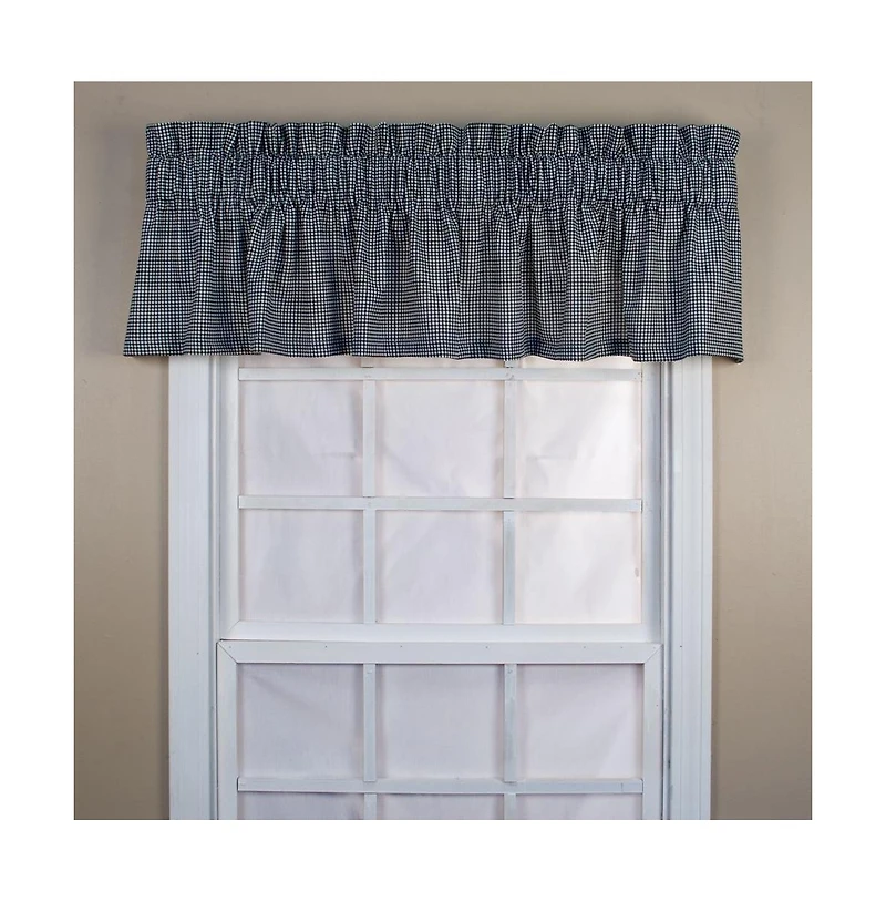 Ellis Curtain Logan Check High Quality Water Proof Room Darkening Blackout Tailored Window Valance
