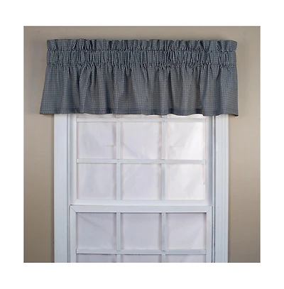 Ellis Curtain Logan Check High Quality Water Proof Room Darkening Blackout Tailored Window Valance
