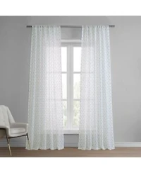 Half Price Drapes Altair Geometric Patterned Faux Linen Sheer Curtain