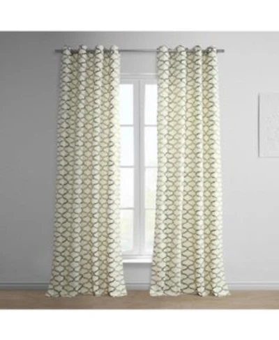 Half Price Drapes Illusions Geometric Grommet Printed Cotton Room Darkening Curtain