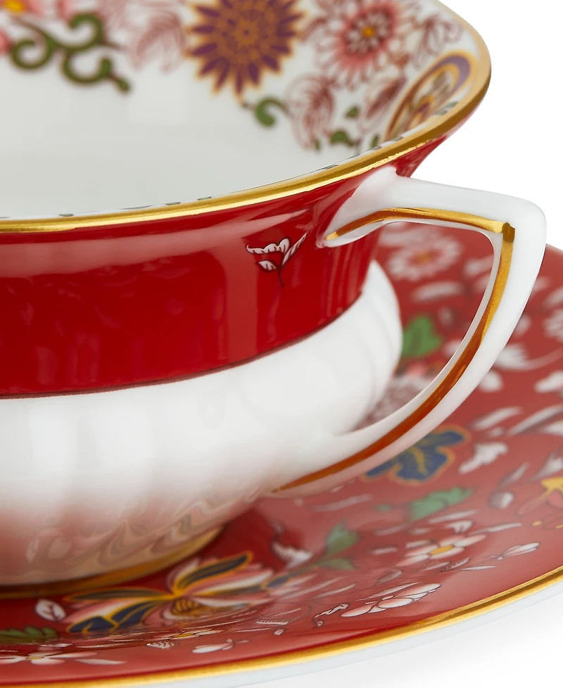 Wedgwood Wonderlust Crimson Orient Teacup & Saucer