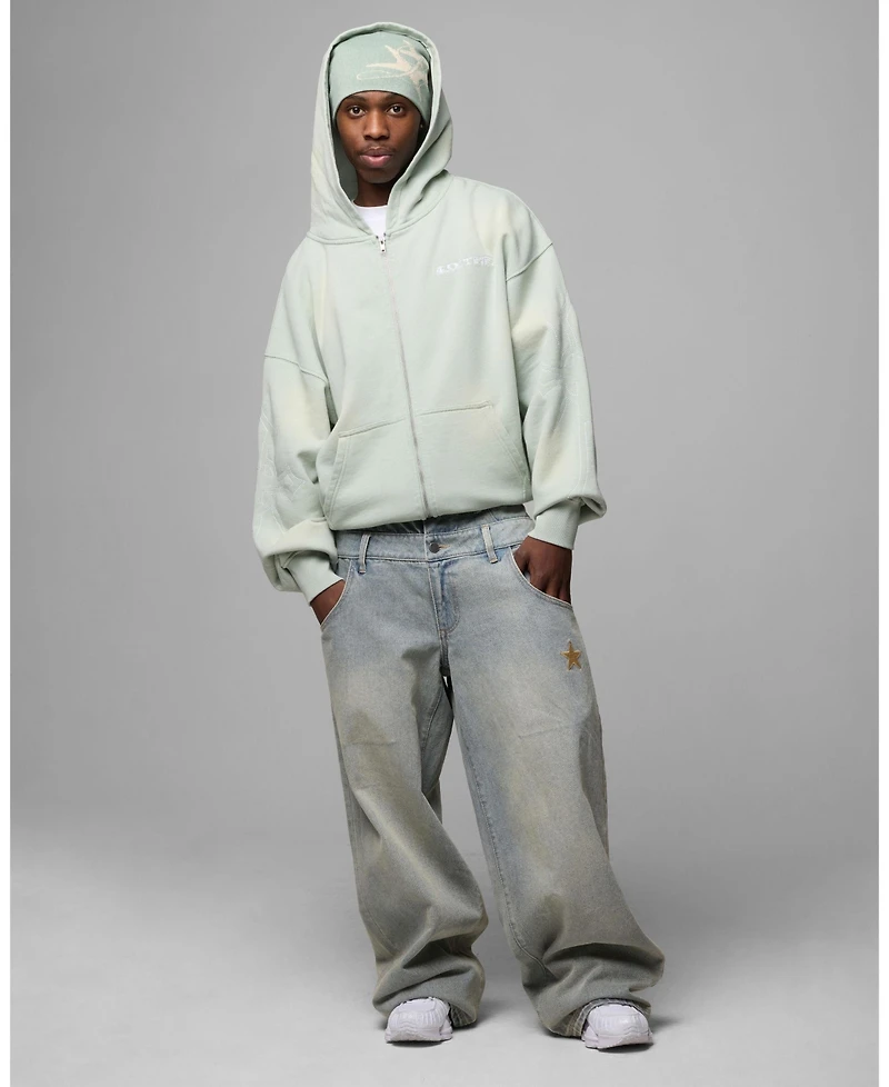 Loiter Men's Star Layered Denim Jeans