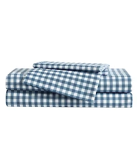 Eddie Bauer Preston Check Microfiber -Pc. Sheet Set