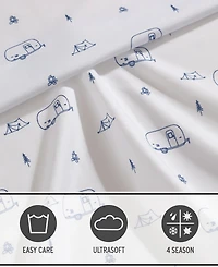 Eddie Bauer Travel Trailer Microfiber 3-Pc. Sheet Set, Twin Xl