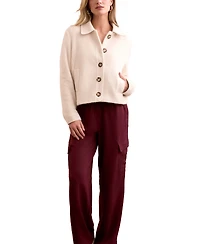 Tribal Women's Super Soft Boucle Button-Front Jacket