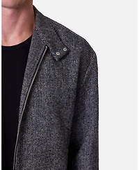 Loiter Men's Tweed Mod Jacket, Tailored Fit, Textured Fabric, Button Closure, Classic Collar, Stylish Outerwear