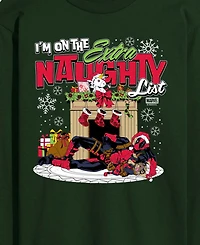 Airwaves Men's Marvel Deadpool Extra Naughty Long-Sleeve Graphic T-Shirt