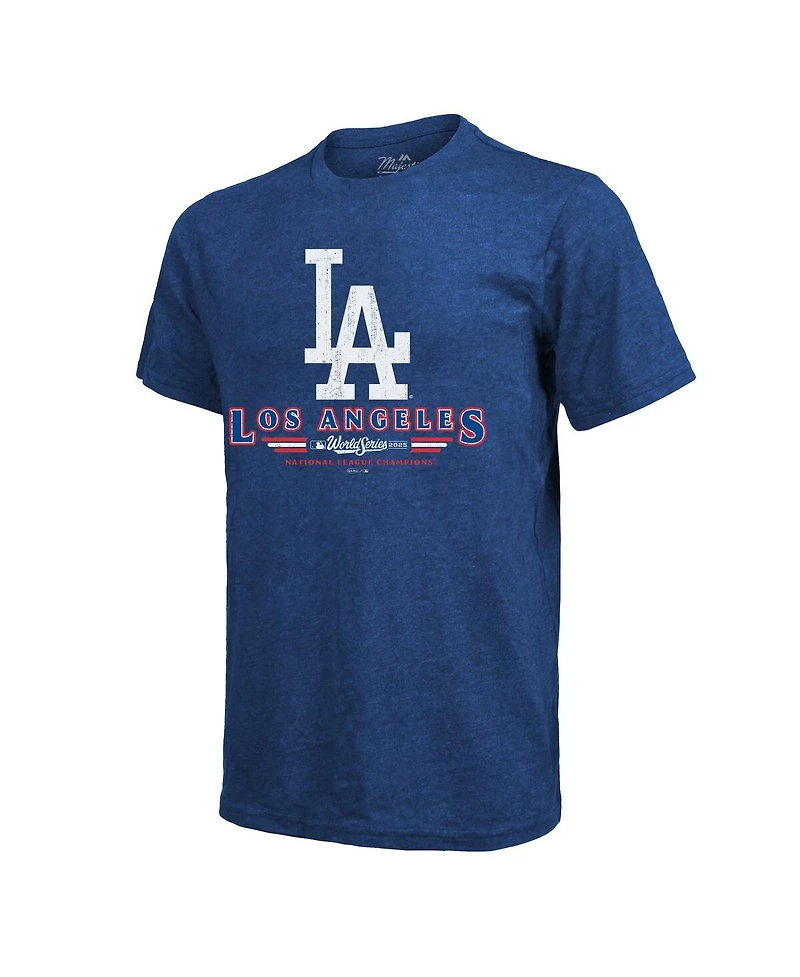 Majestic Threads Men's Shohei Ohtani Royal Los Angeles Dodgers 2025 World Series Name Number Tri-Blend T-Shirt