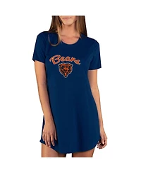 Concepts Sport Women's Navy Chicago Bears Marathon Knit Nightshirt