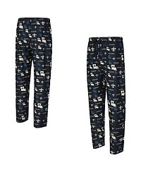 Concepts Sport Men's Black New Orleans Saints Mosaic All Over Print Pants