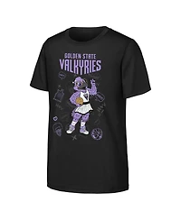 Outerstuff Big Boys and Girls Black Golden State Valkyries Iconic T-Shirt