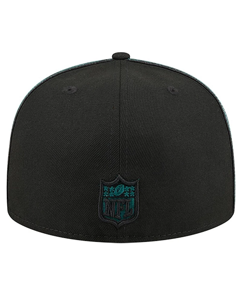 New Era Men's Black Philadelphia Eagles Soutache 59FIFTY Fitted Hat