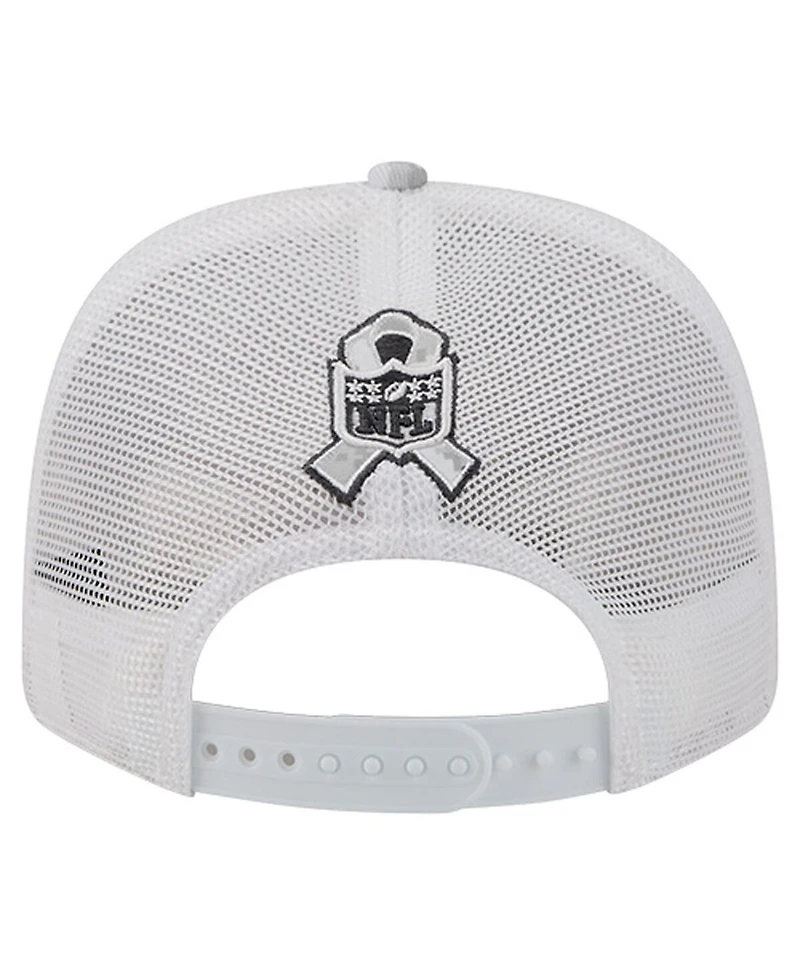 New Era Men's Gray Green Bay Packers Salute to Service Fan Pack 9SEVENTY Trucker Adjustable Hat