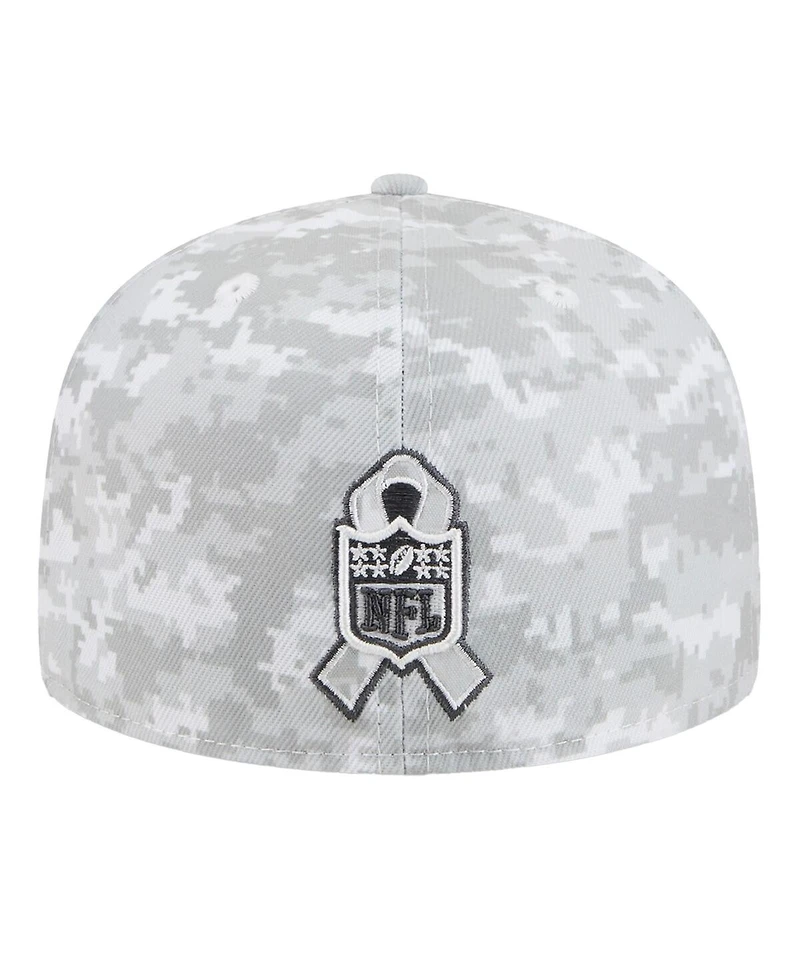 New Era Men's White Green Bay Packers 2025 Salute to Service Fan Pack 59FIFTY Fitted Hat