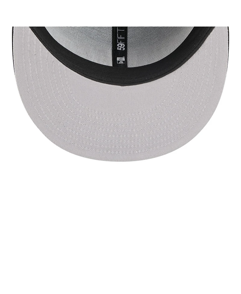 New Era Men's Black Chicago Bulls Jersey Hook Statement Edition 59FIFTY Fitted Hat