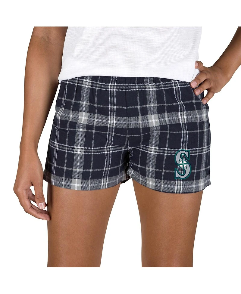 Concepts Sport Women's Navy/Gray Seattle Mariners Ultimate Flannel Shorts