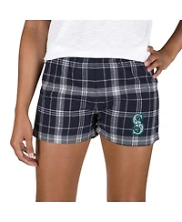Concepts Sport Women's Navy/Gray Seattle Mariners Ultimate Flannel Shorts
